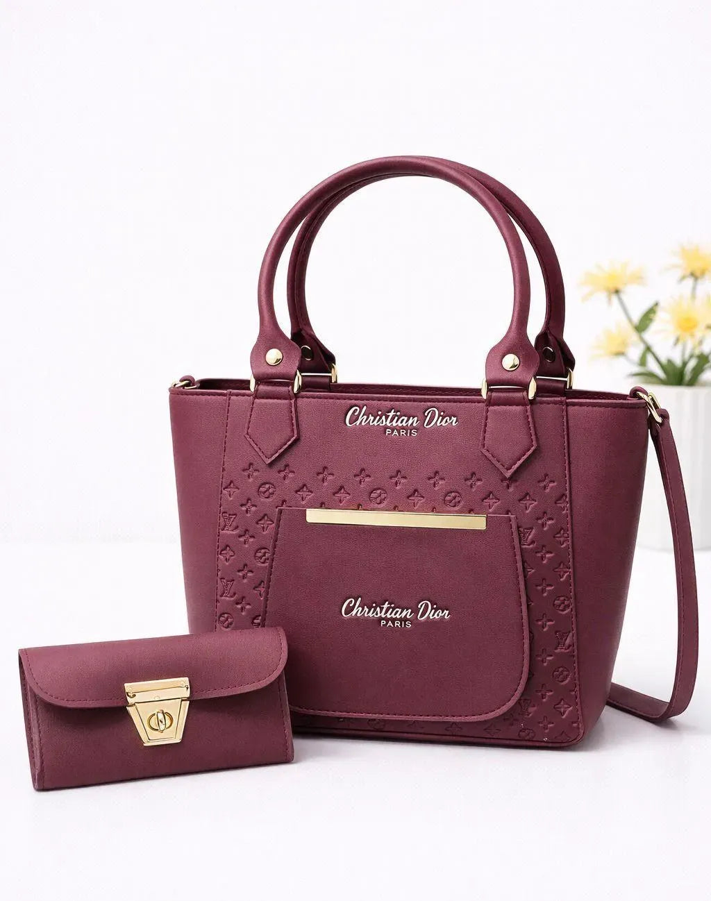 Elegant Women’s Multi-Color Leather Handbag Set